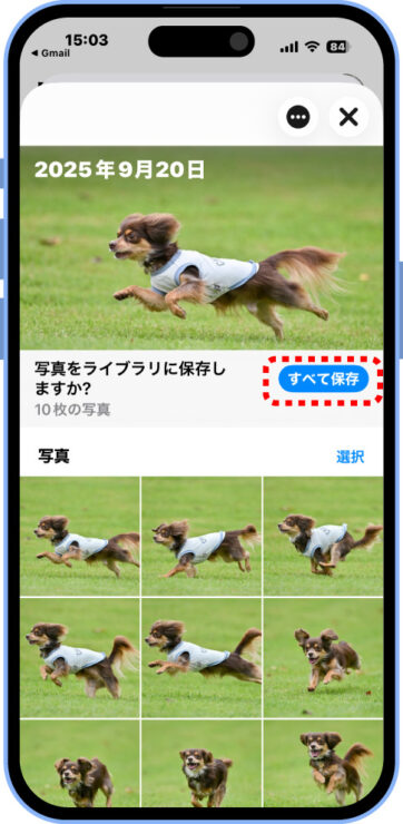 iCloudリンクからの保存手順3